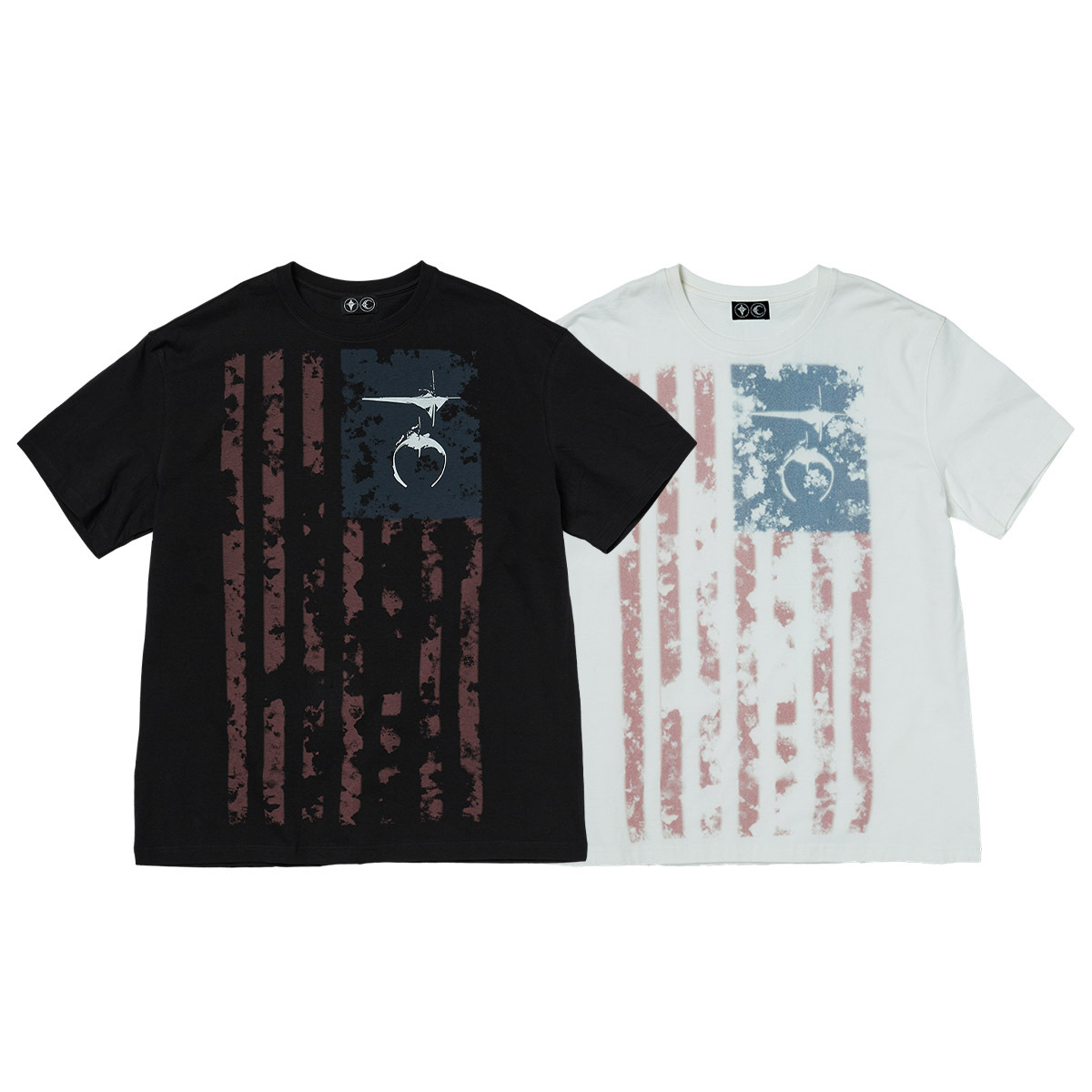Thug Club｜SS25 – Old Glory T-Shirt (Black / White)