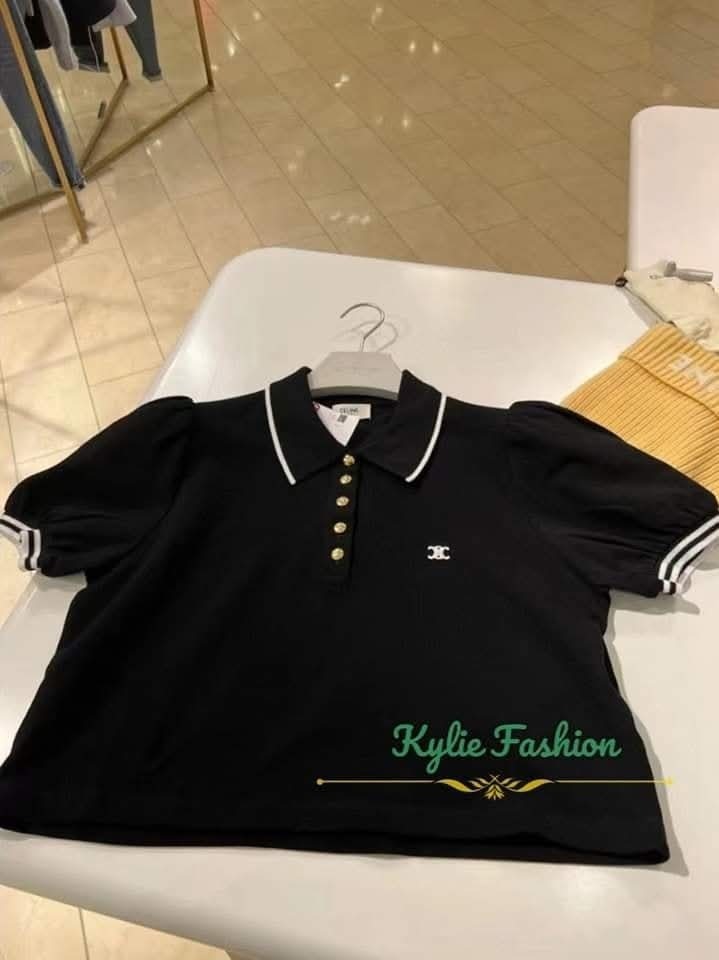Celine 黑色 女款 Polo 短袖
