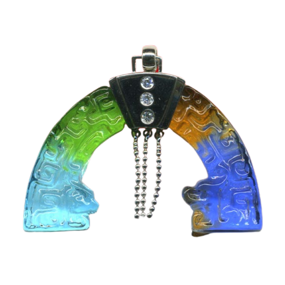 雙龍璧銀飾項鍊 龍騰瑞氣福運相隨開運納福