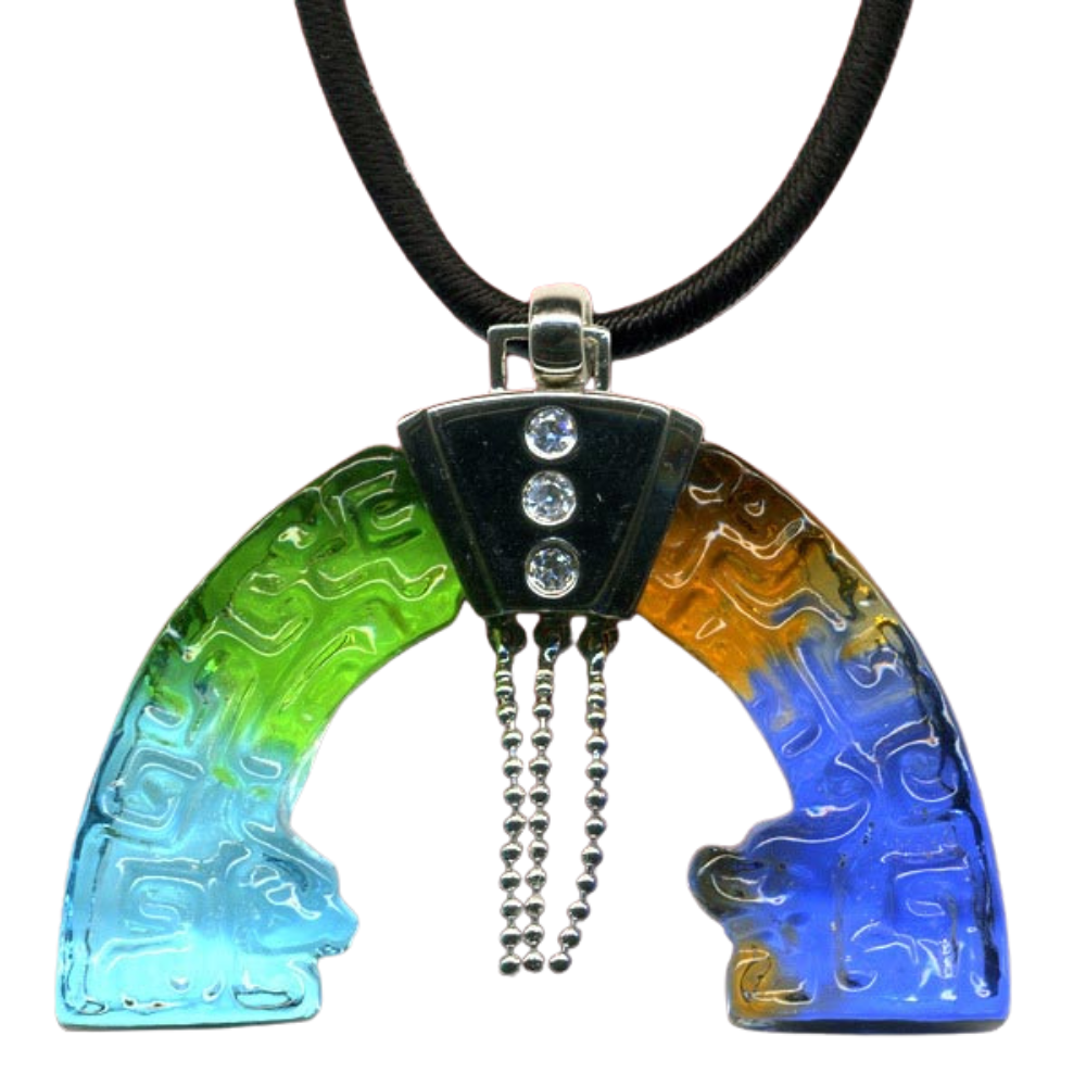 雙龍璧銀飾項鍊 龍騰瑞氣福運相隨開運納福