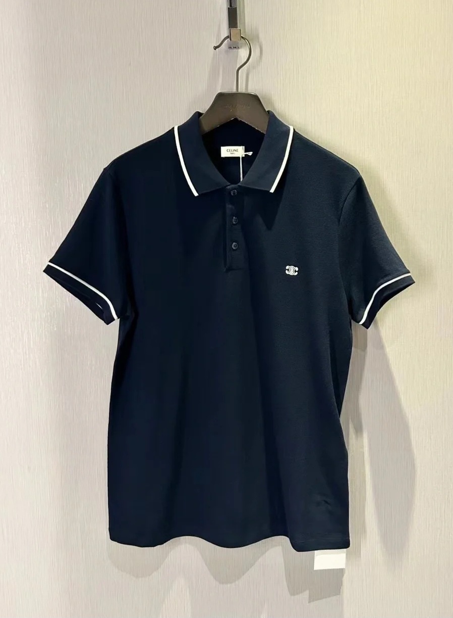 Celine 黑色 Logo Polo 男款