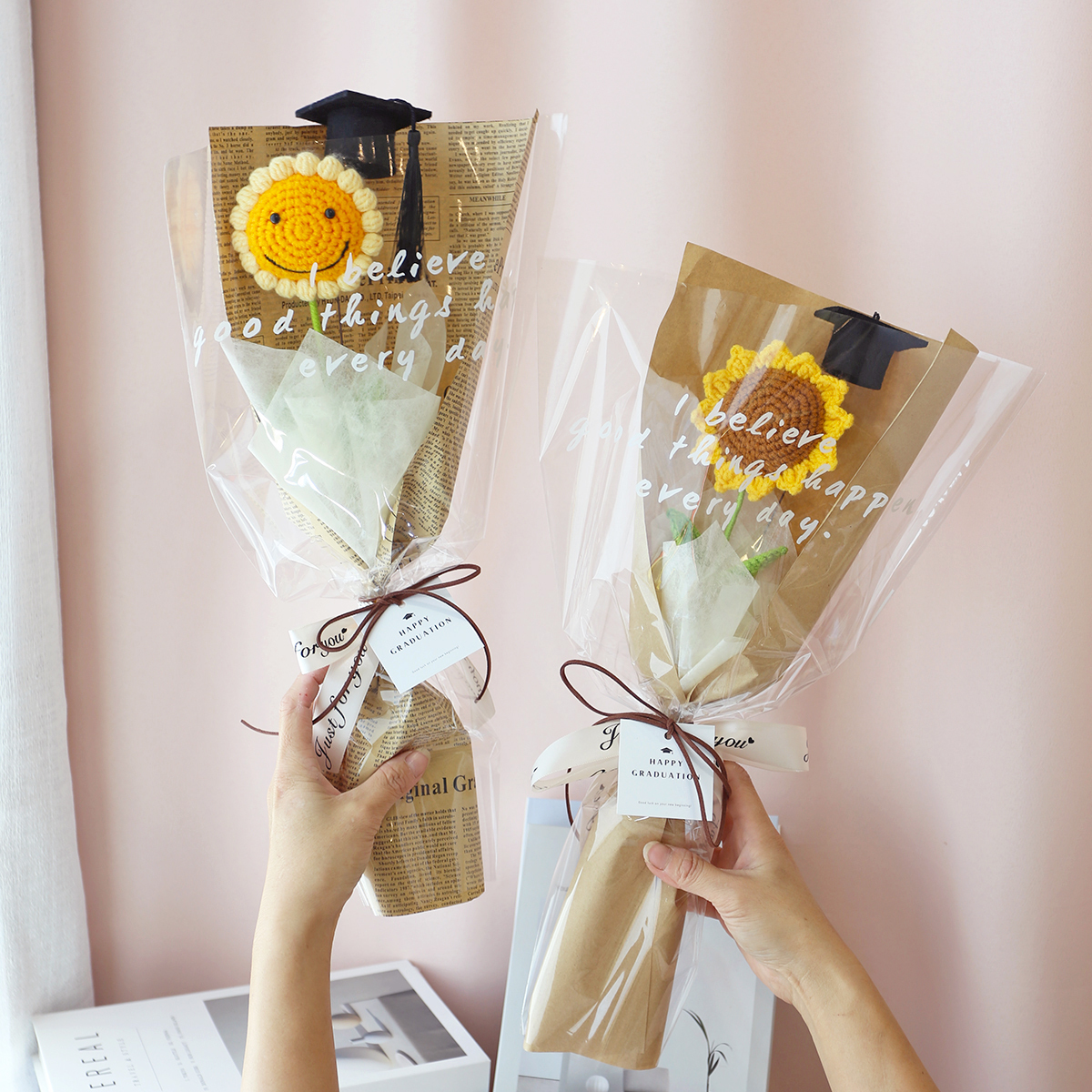 F34｜針織向日葵單支花束