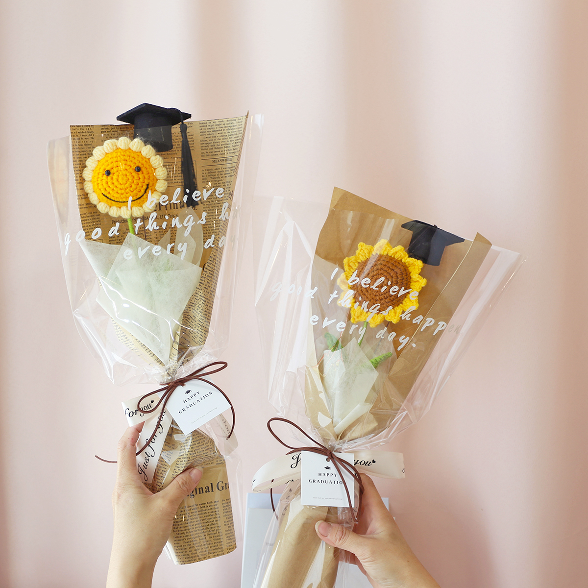 F34｜針織向日葵單支花束