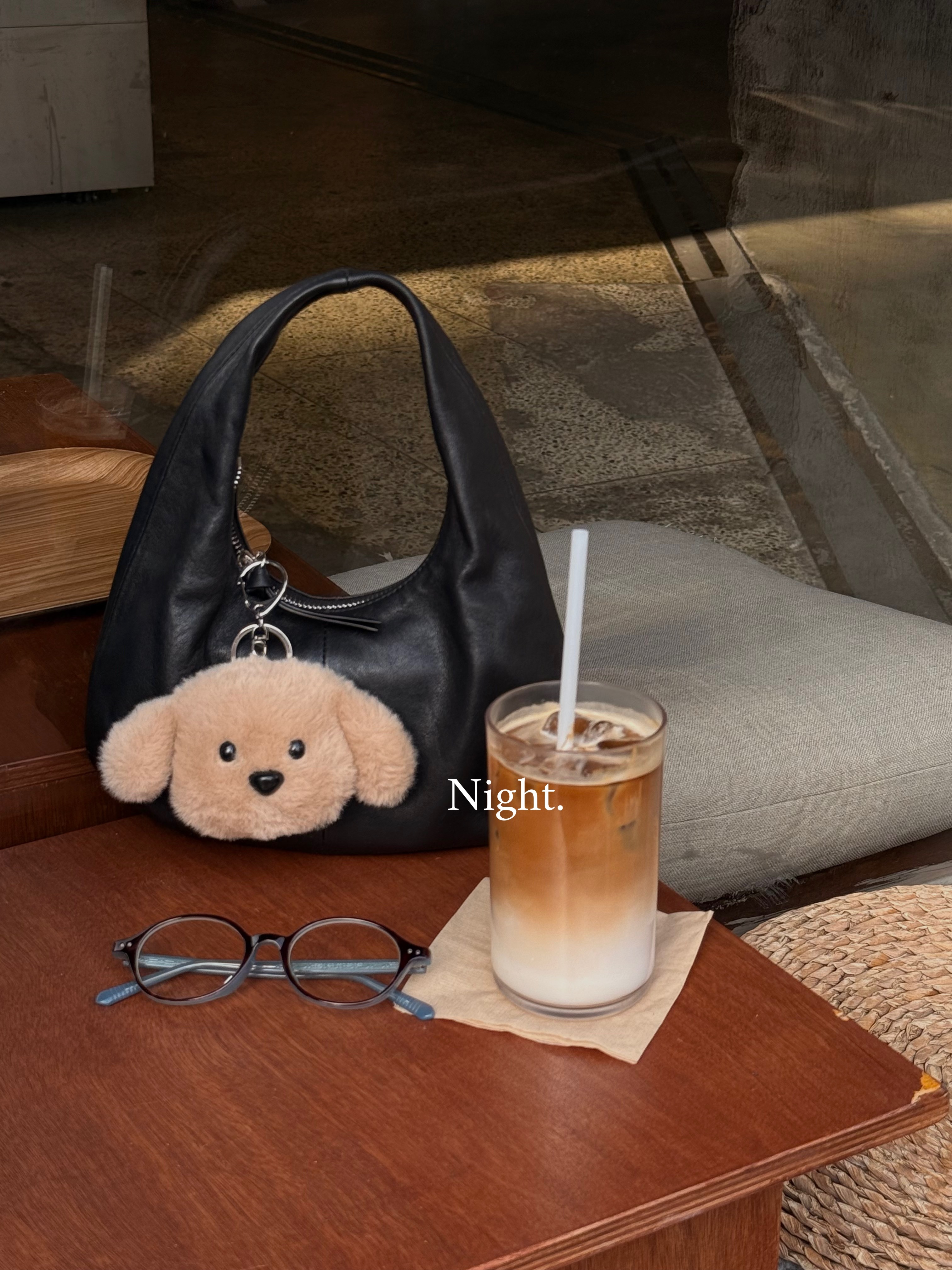 韓製高級羊皮漫遊雲朵拉鏈小包 (2色)