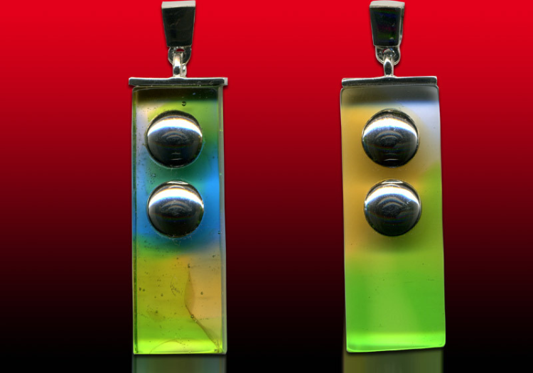 鹿港窯水晶琉璃｜亞當夏娃銀飾項鍊 永恆愛戀相守相伴開運納福