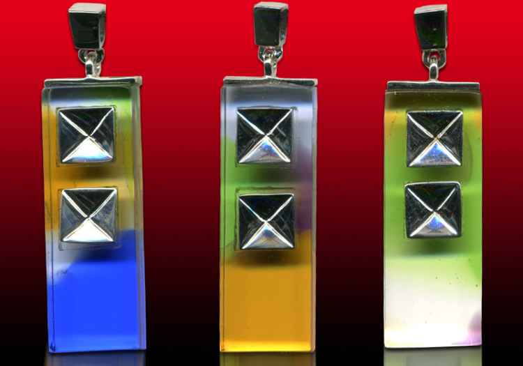 鹿港窯水晶琉璃｜亞當夏娃銀飾項鍊 永恆愛戀相守相伴開運納福