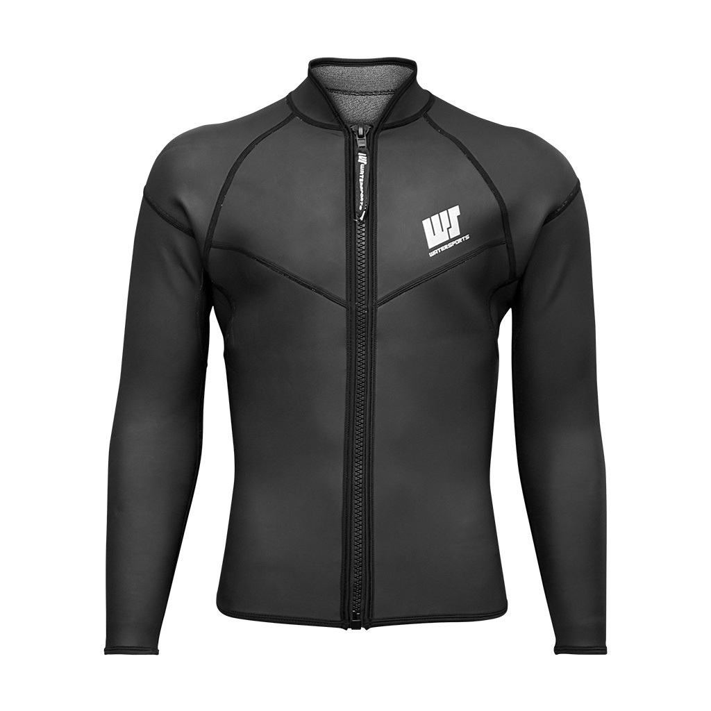 2.5mm 中性 CR 鯊魚皮防寒夾克膠衣 - 黑