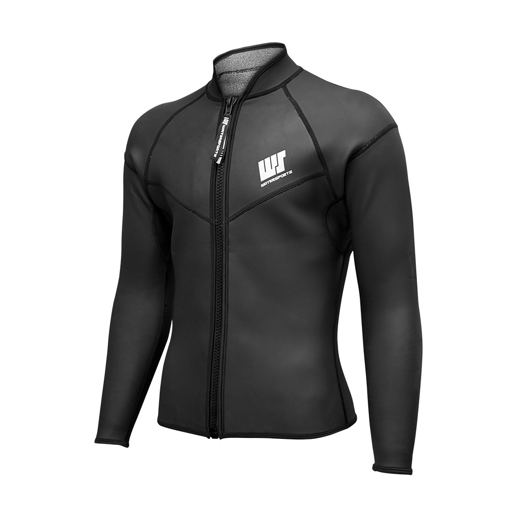 2.5mm 中性 CR 鯊魚皮防寒夾克膠衣 - 黑