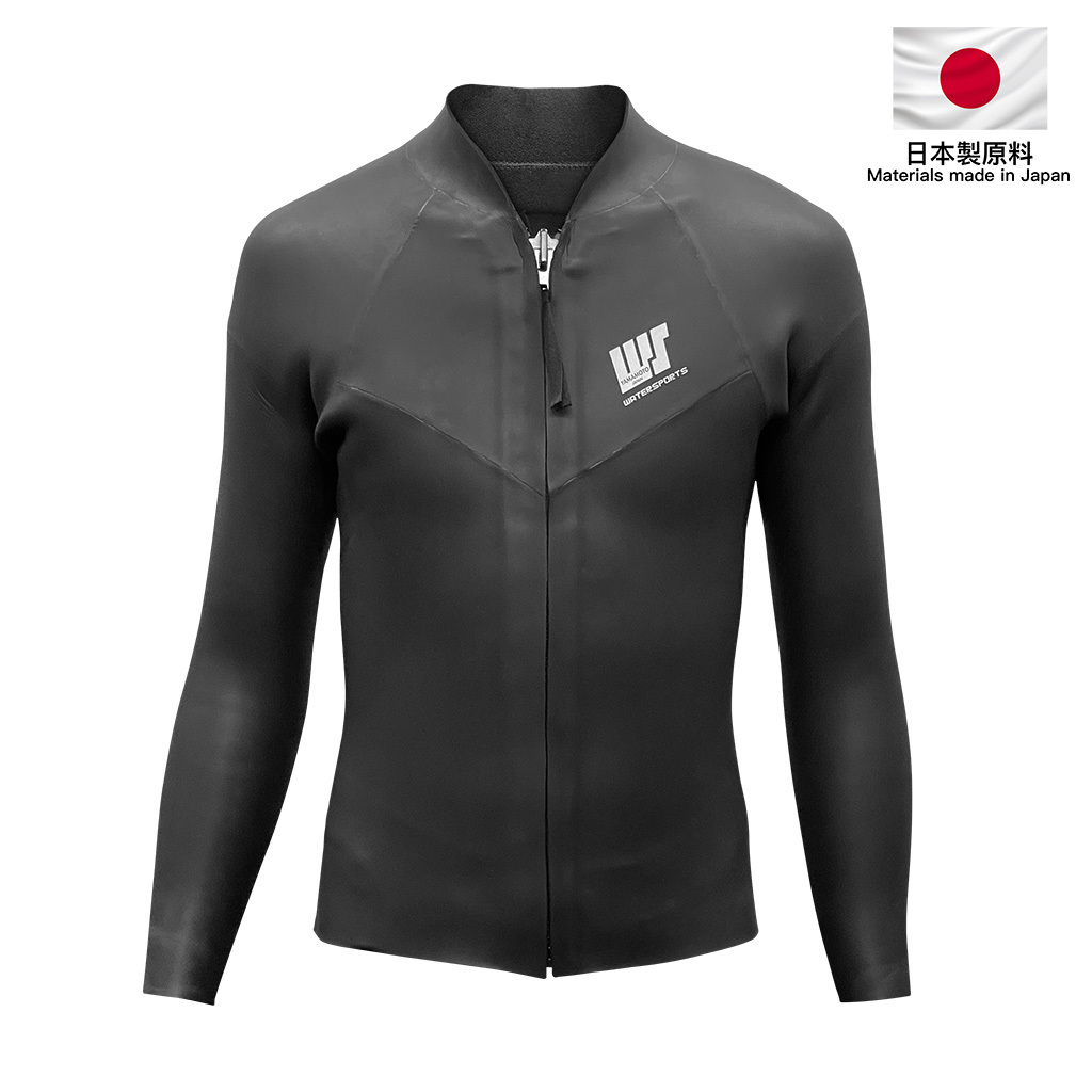 3.5mm 中性 YAMAMOTO 光皮防寒夾克膠衣 - 黑