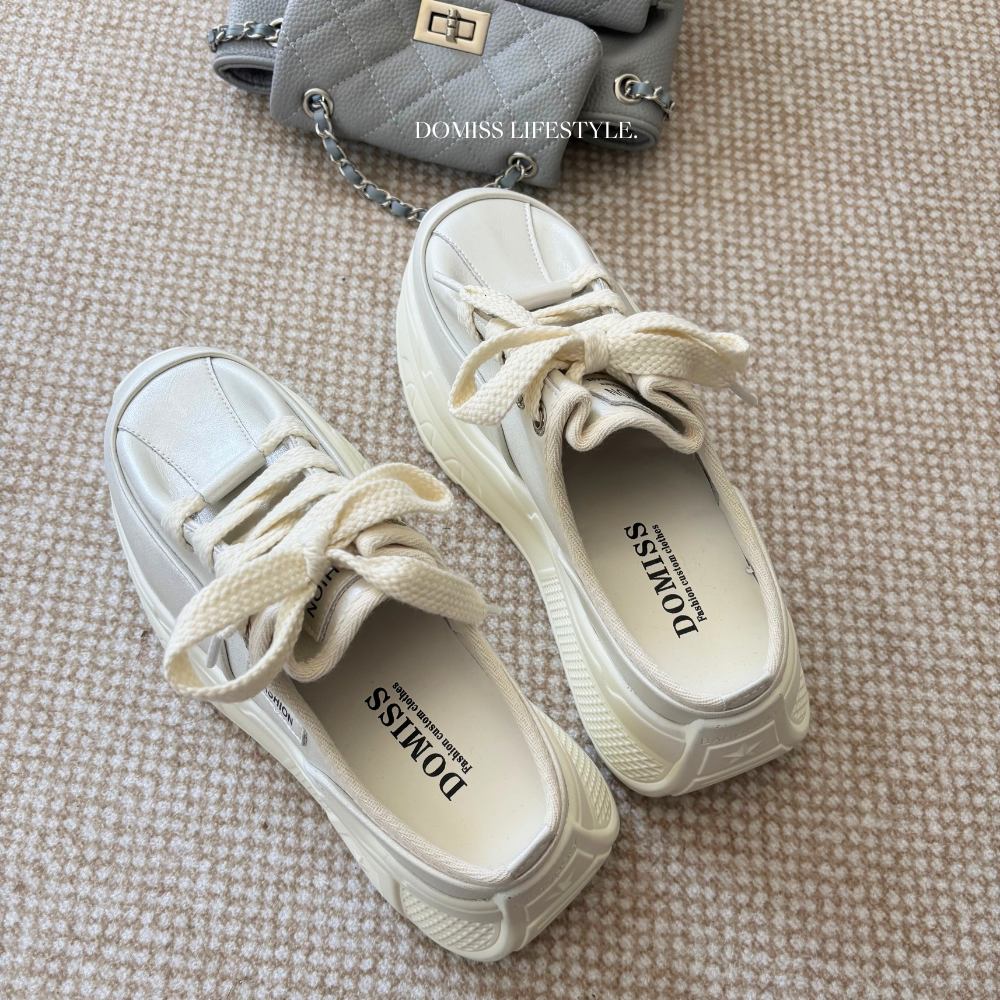 【訂製鞋底】DOMISS必帶! 一腳蹬 厚底鞋 時尚 老爹鞋 布鞋 半拖布鞋 (現貨)