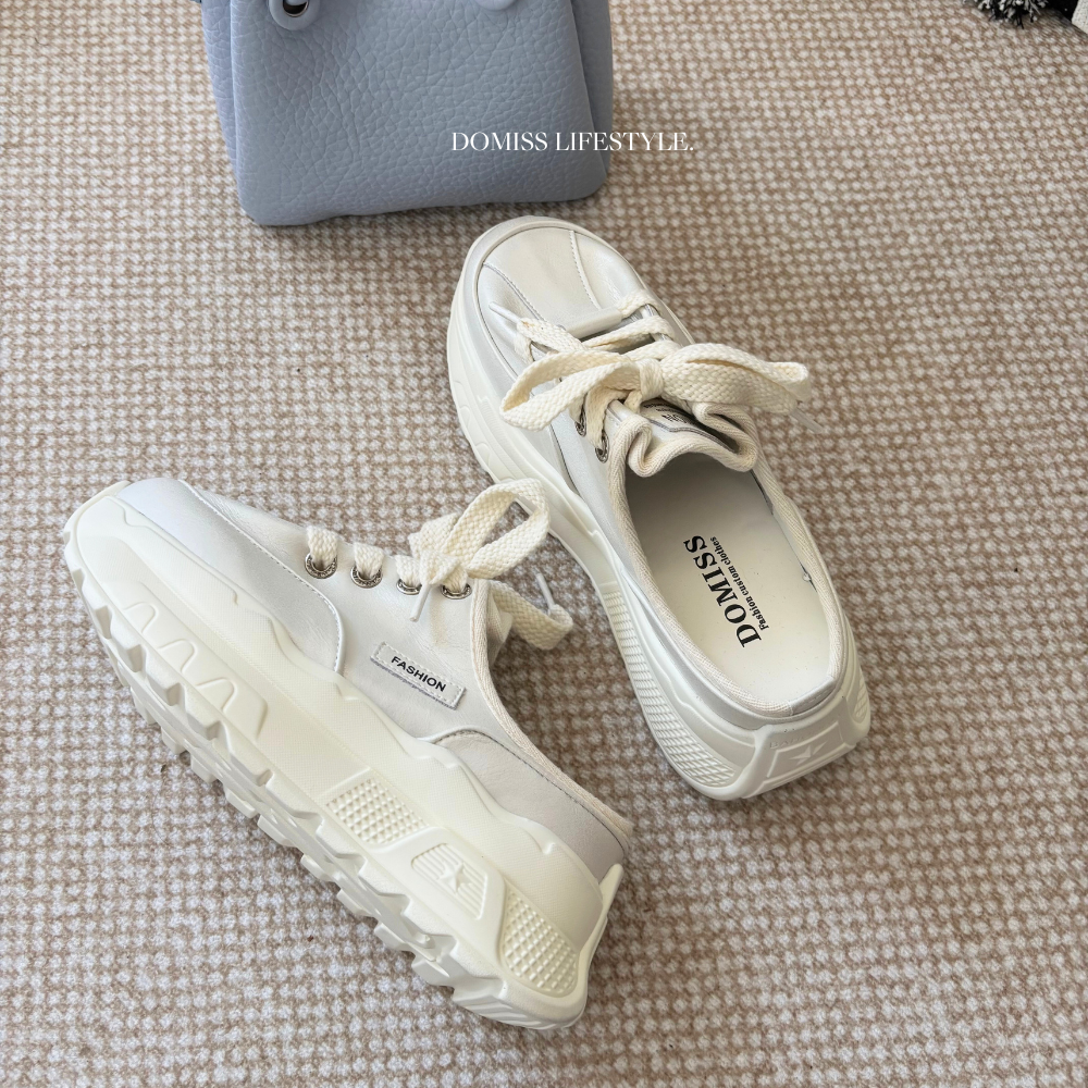 【訂製鞋底】DOMISS必帶! 一腳蹬 厚底鞋 時尚 老爹鞋 布鞋 半拖布鞋 (現貨)