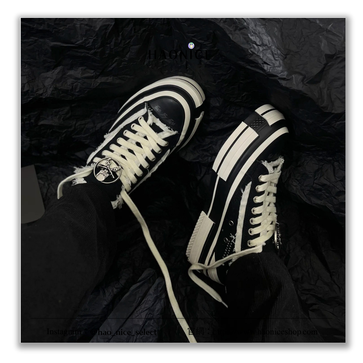 【HAO NICE】暗黑系列☠️xVESSEL吳建豪x MMJ x ROARGUNS三方聯名🔥暗黑元素骷髏頭低筒帆布鞋 休閒鞋 上海經銷商
