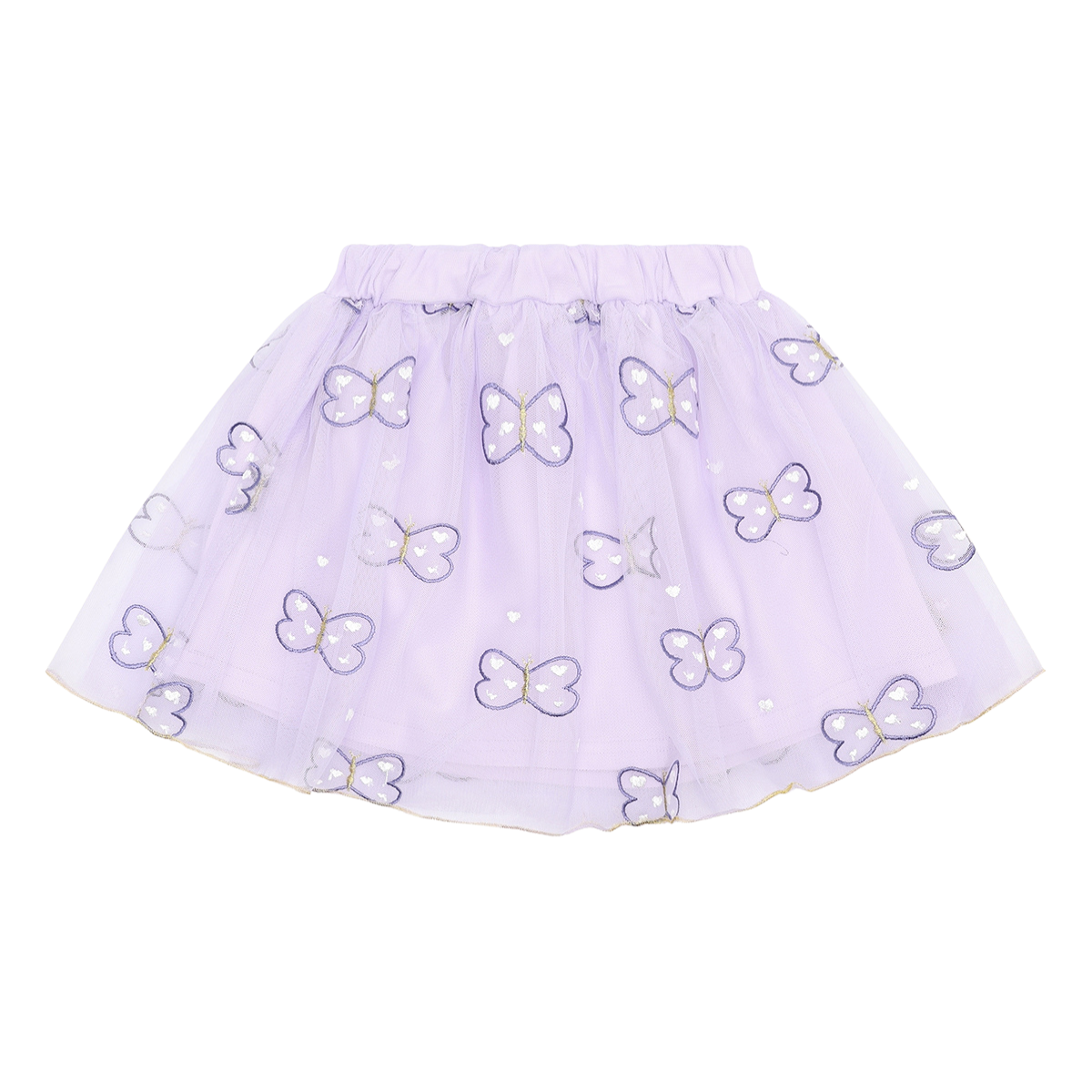 〖 Hust & Claire 〗粉紫刺繡蝴蝶澎裙