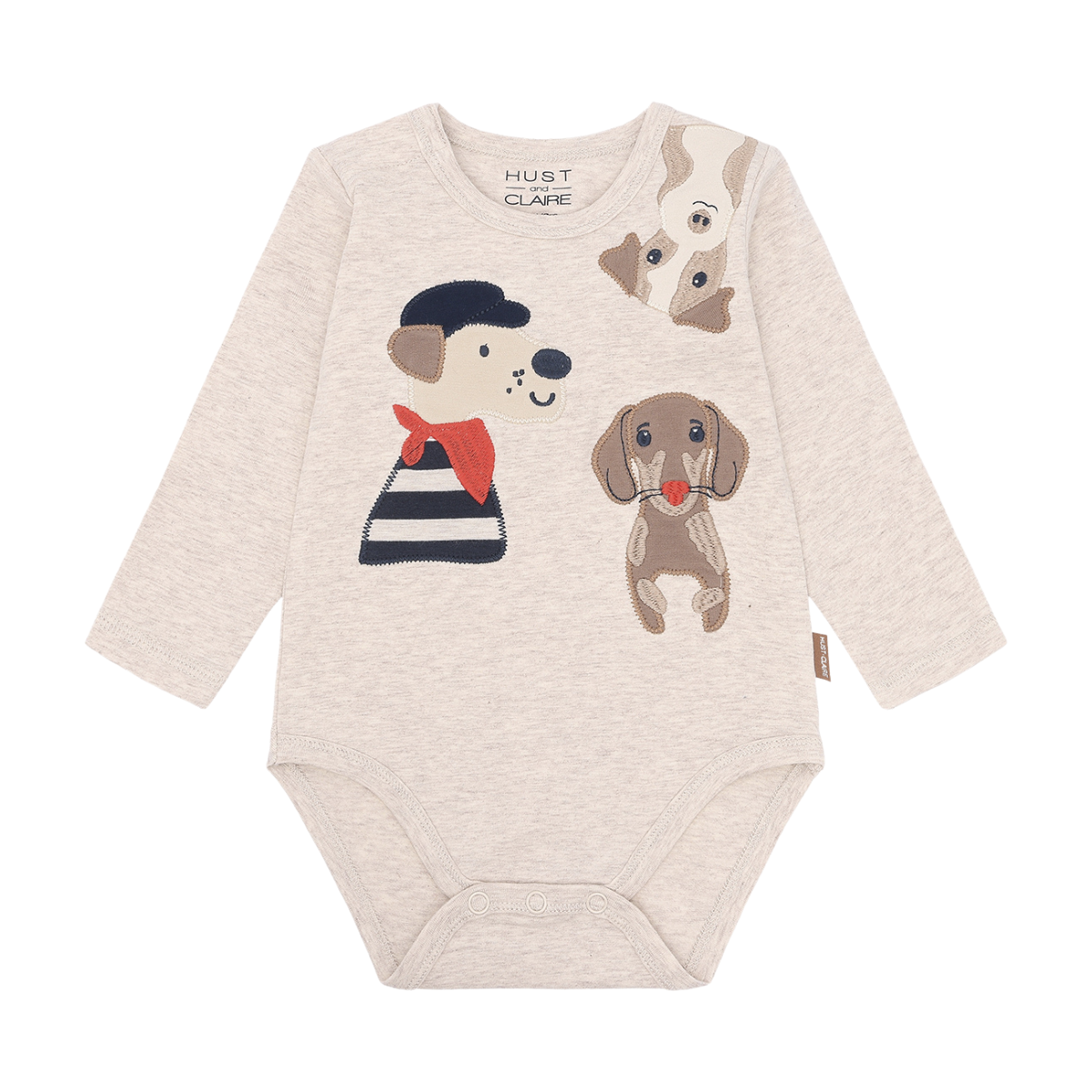 〖 Hust & Claire 〗米色狗狗朋友包屁衣