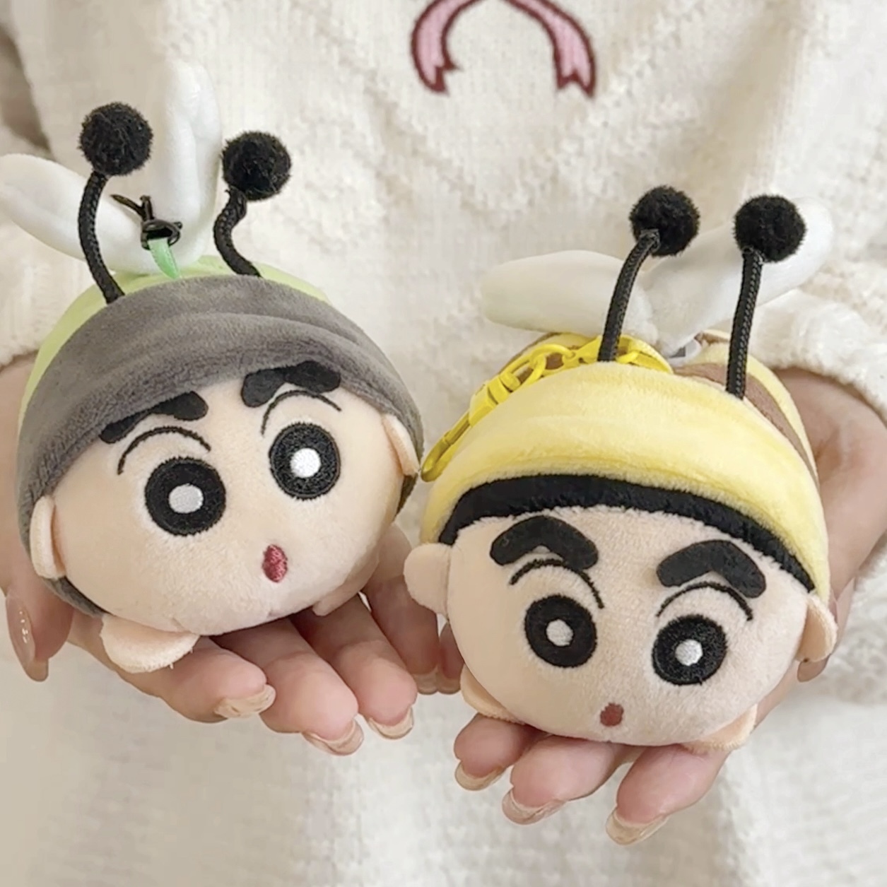 蠟筆小新 可動可發光 蜜蜂 螢火蟲 造型吊飾 絨毛玩具 代購/預購