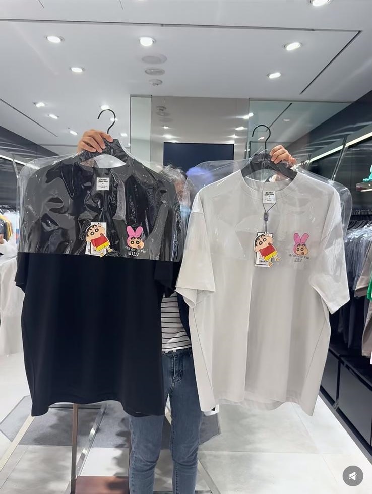 【韓國預購】AK032201 ADLV X 兔兔款蠟筆小新特別版短袖上衣