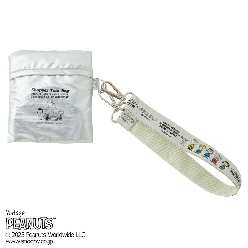 預購┃日本 史努比 SNOOPY 附掛繩 背帶 可收納 刺繡 環保袋 購物袋