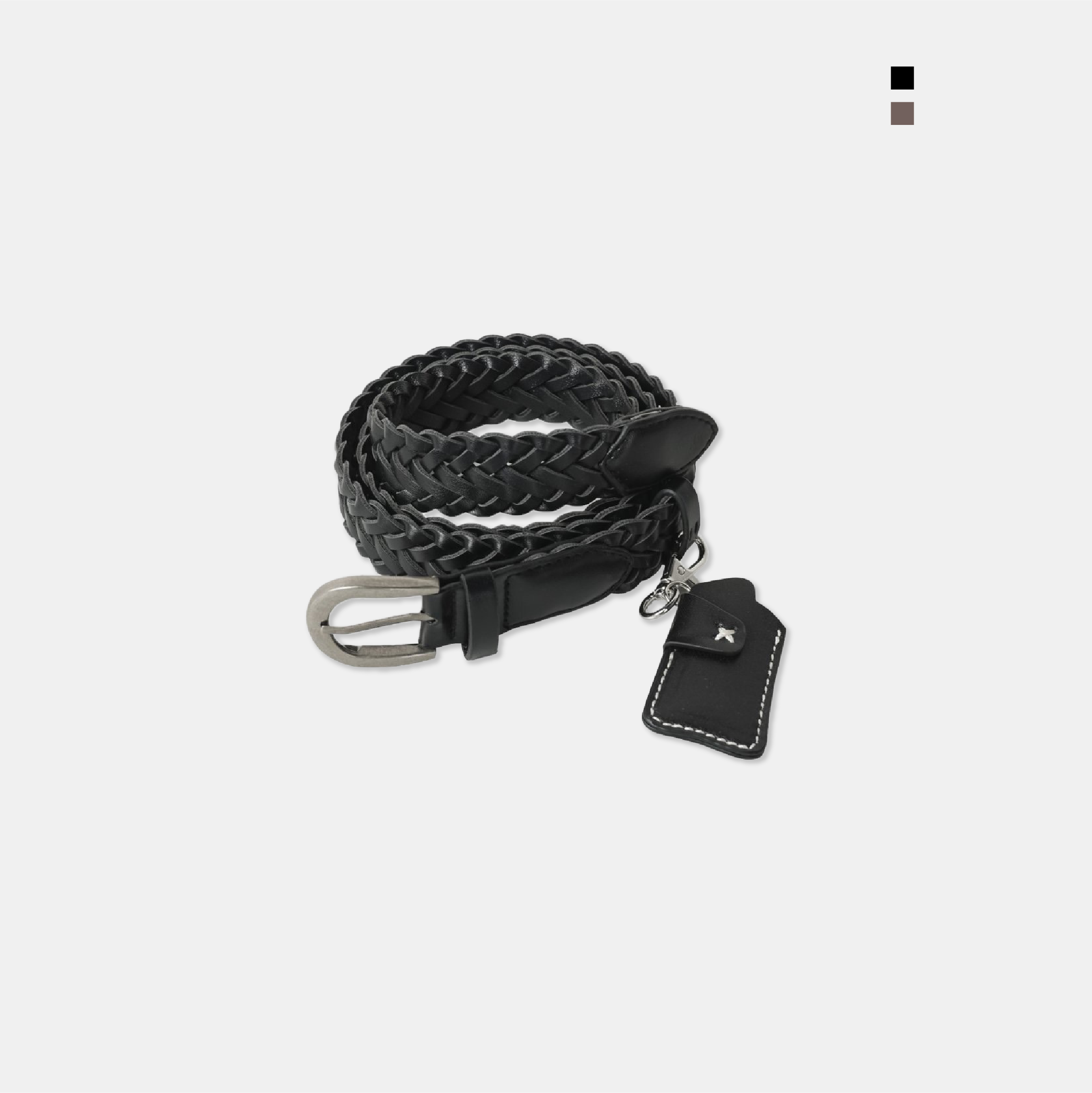 韓國 西部 編織 混搭 皮套 腰帶 皮帶