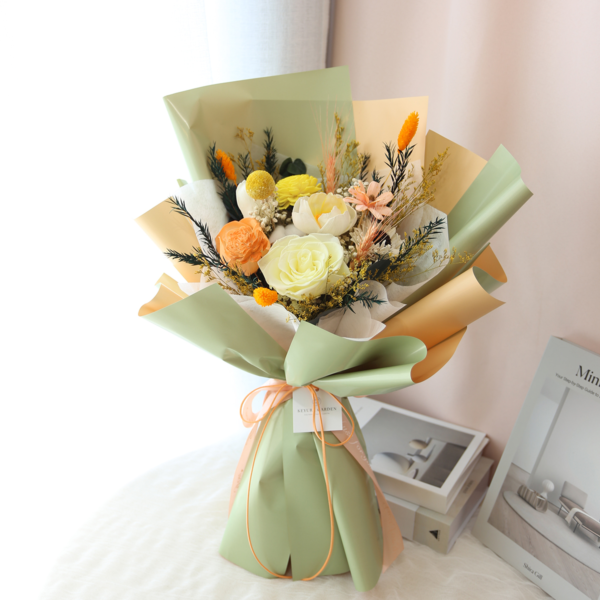 G39｜橘黃色系花束