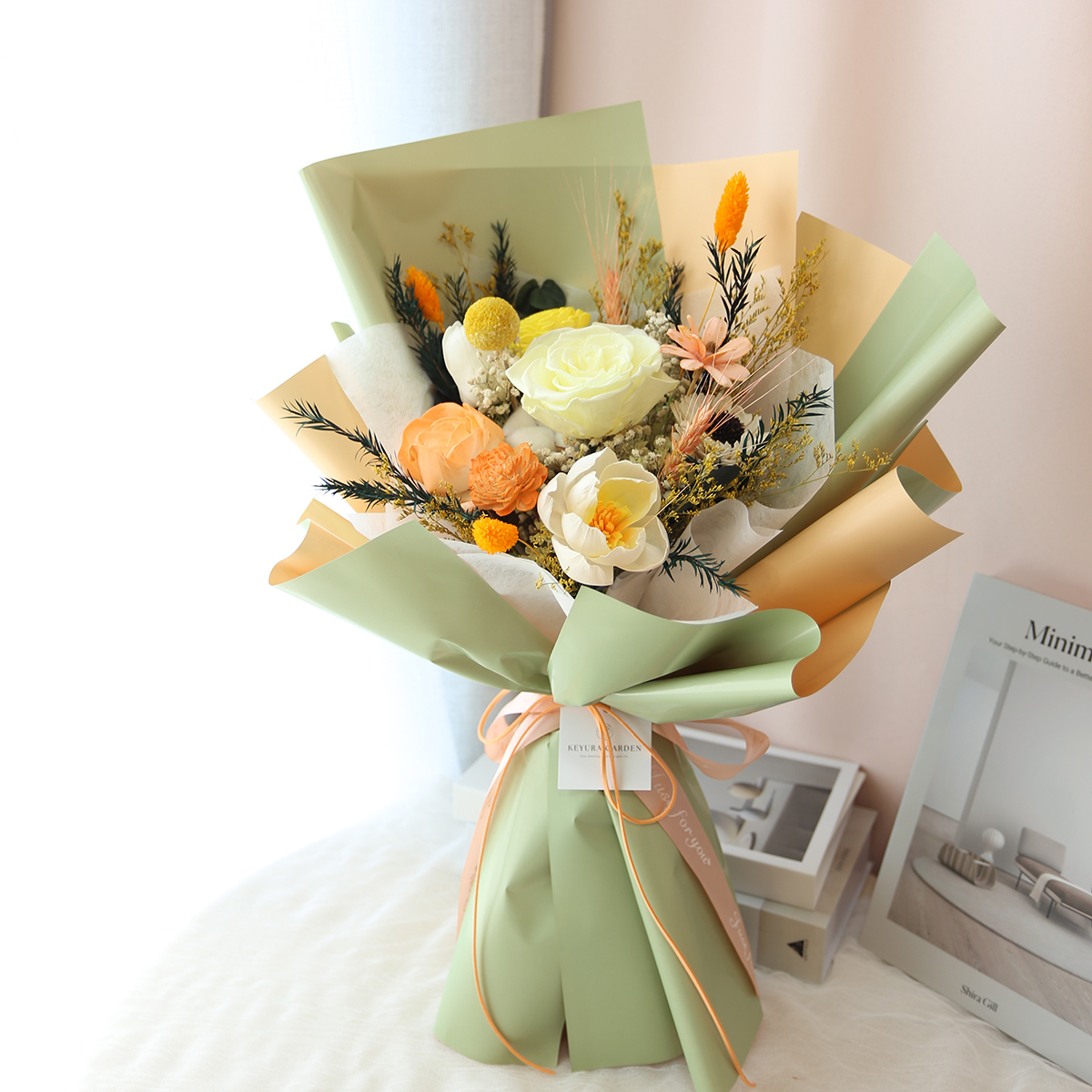 G39｜橘黃色系花束