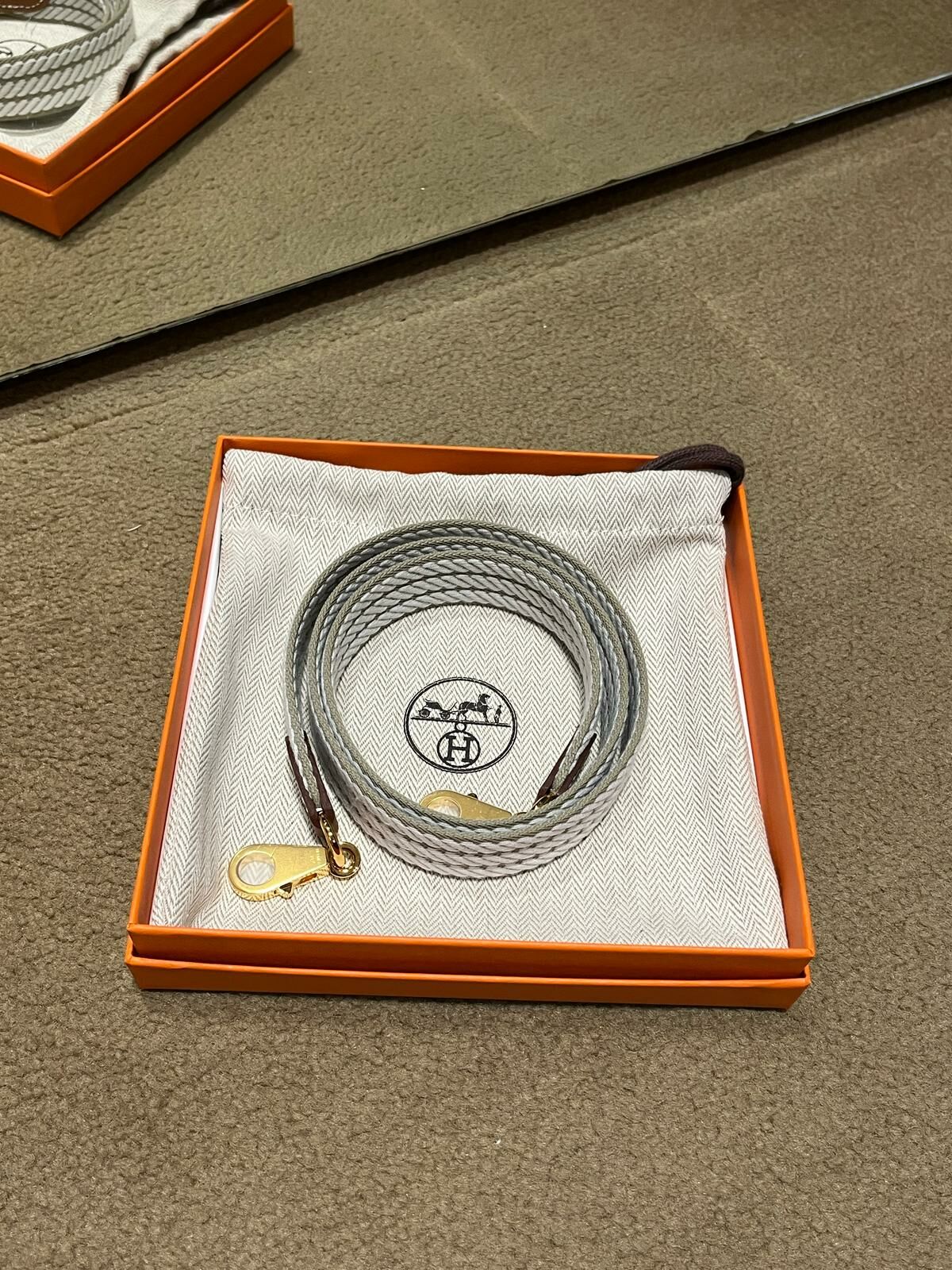 大扣肩带Bag strap 25mm x 85cm 白/灰綠