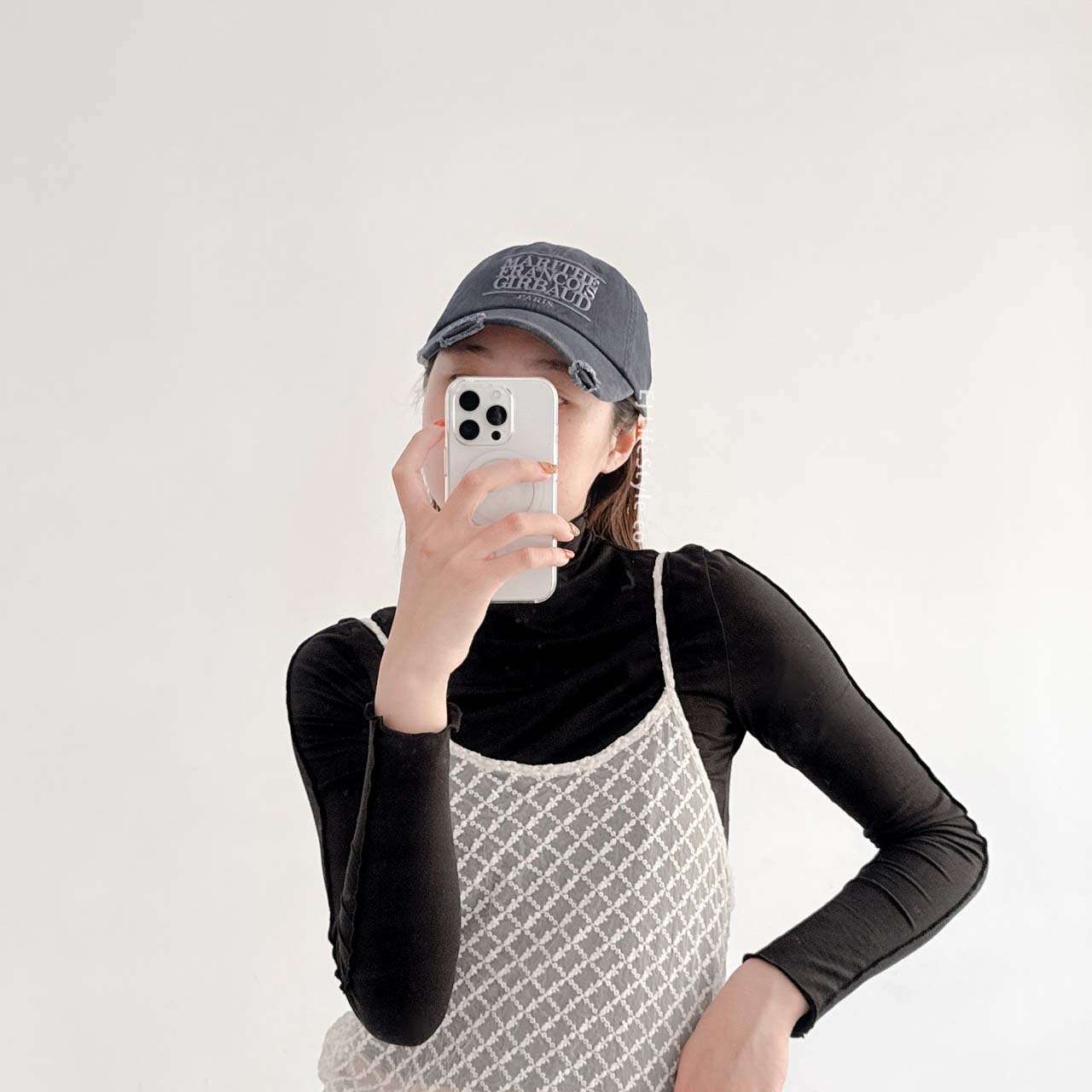 🇰🇷 MARITHÉ FRANCOIS GIRBAUD MFG 刺繡LOGO帽 刷破牛仔 老帽 棒球帽 / 現貨