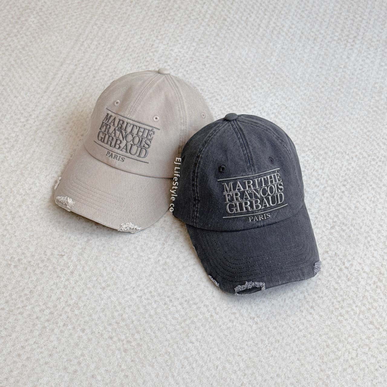 🇰🇷 MARITHÉ FRANCOIS GIRBAUD MFG 刺繡LOGO帽 刷破牛仔 老帽 棒球帽 / 現貨
