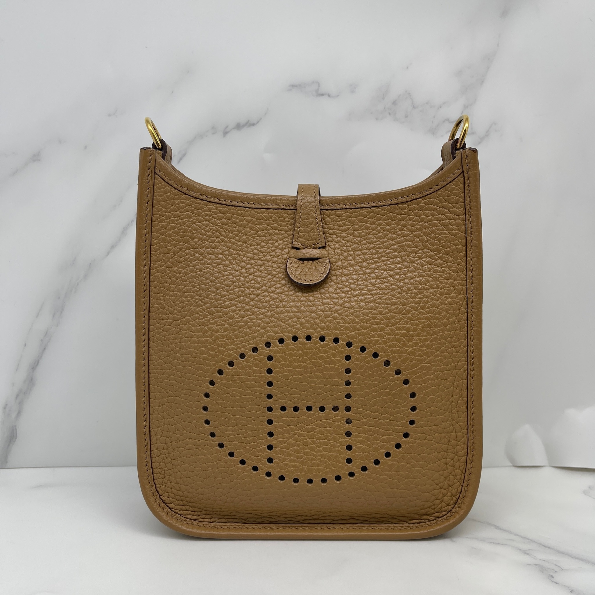 Hermes mini Evelyne（Biscuit / Camel）