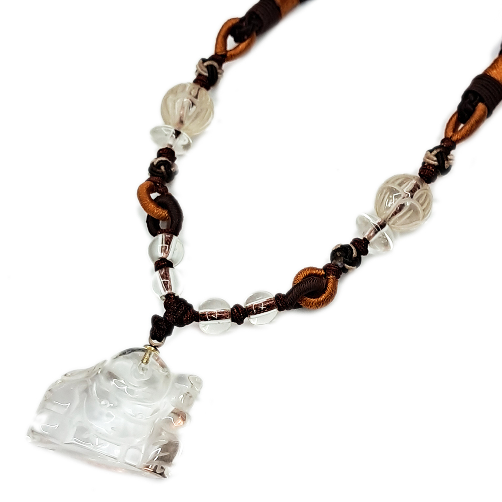 彌勒佛Q版{水晶}中國結短鍊 【十方】154528