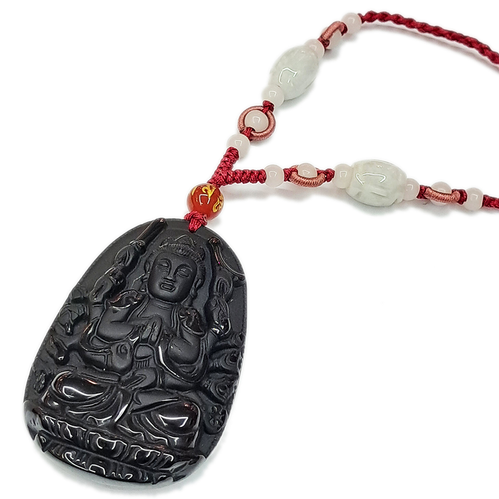 千手觀音{黑曜石}項中國結項鍊【十方】154533