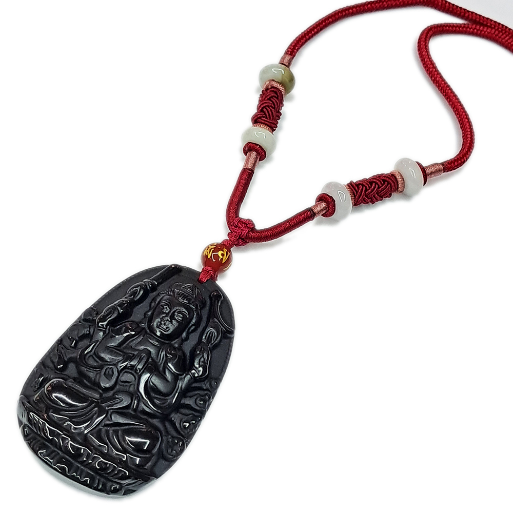 千手觀音{黑曜石}項中國結項鍊【十方】154534