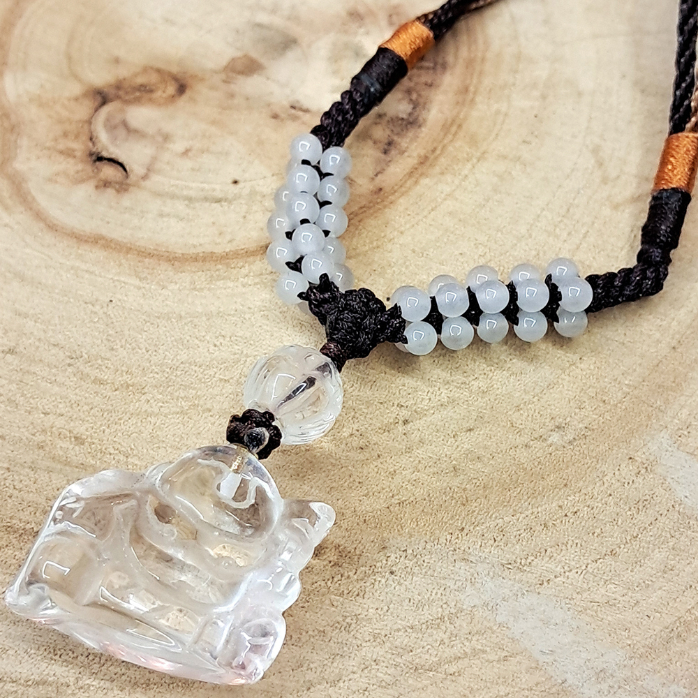 彌勒佛Q版{水晶}中國結短鍊【十方】154527