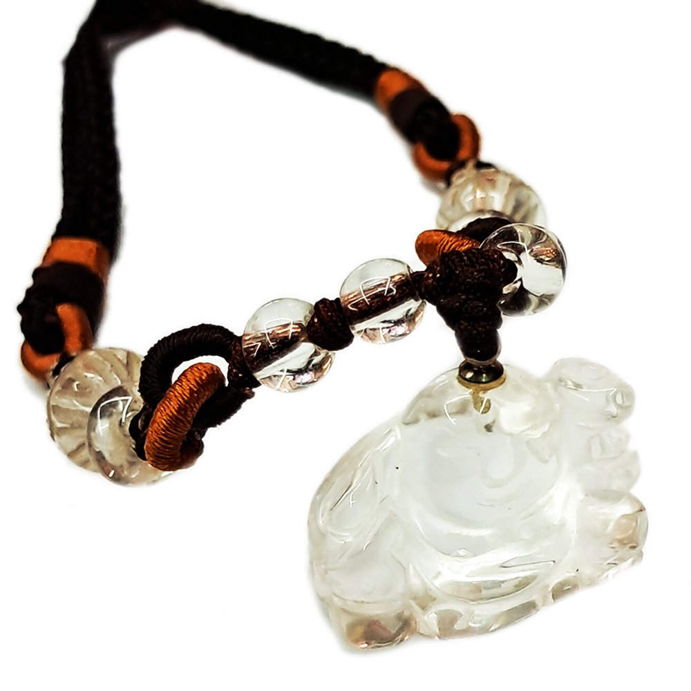 彌勒佛Q版{水晶}中國結短鍊 【十方】154528