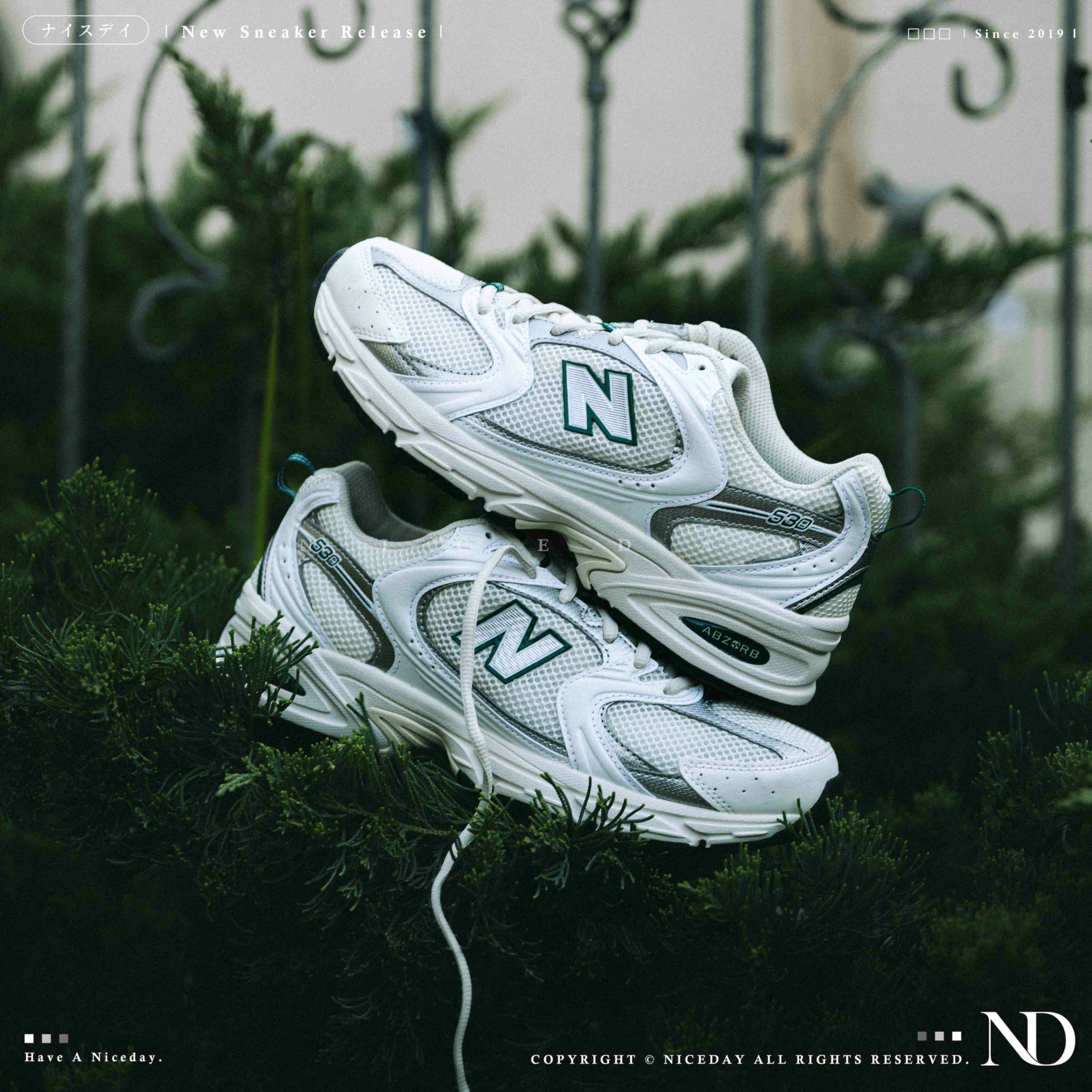 NICEDAY 現貨 New Balance 530 米綠 米白 白色 米色 綠標 復古 女鞋 MR530SX