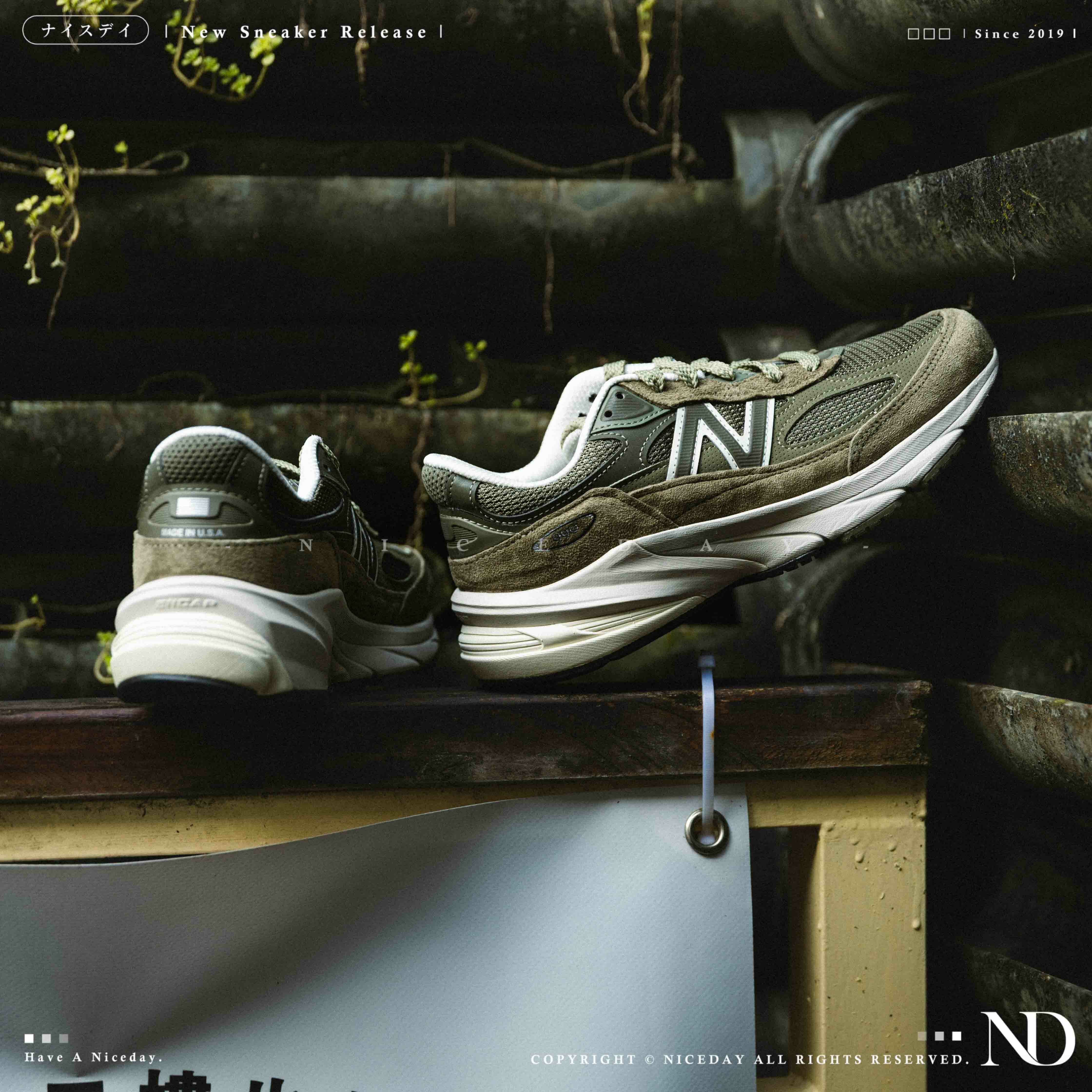 NICEDAY 現貨 New Balance 990 V6 墨綠 軍綠 美製 經典 復古 休閒鞋 U990TB6