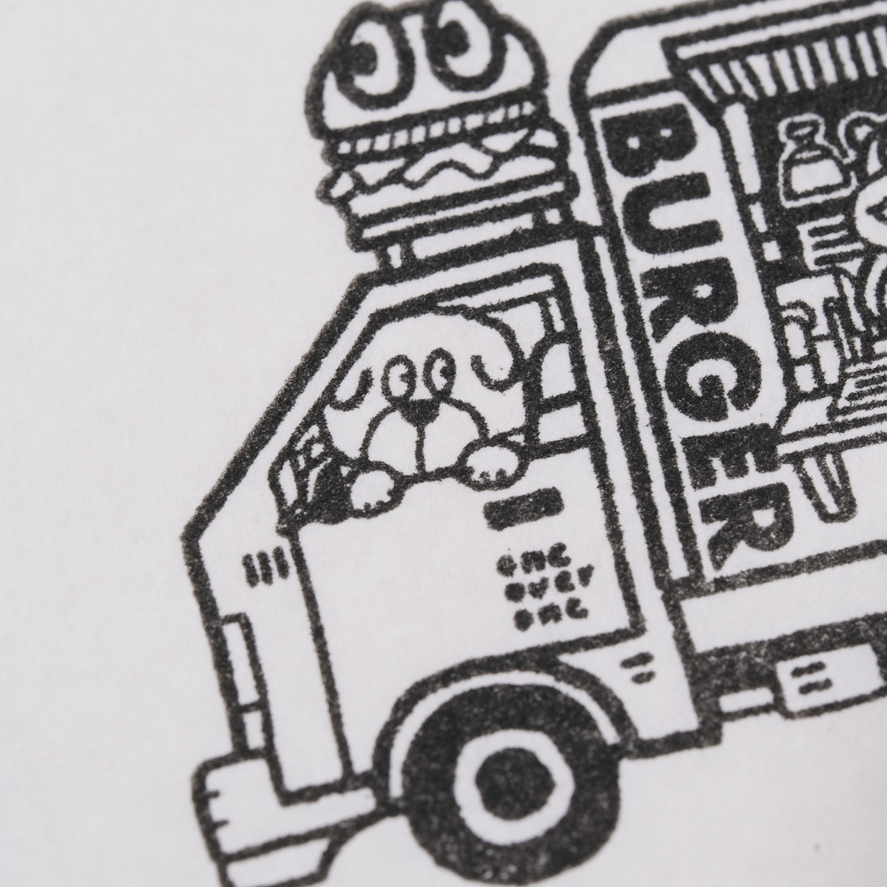 旅行 動物小車05 膠版印章/一分之一工作室/臺灣