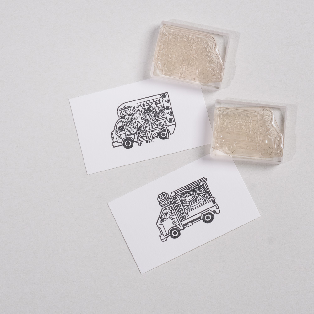 旅行 動物小車05 膠版印章/一分之一工作室/臺灣