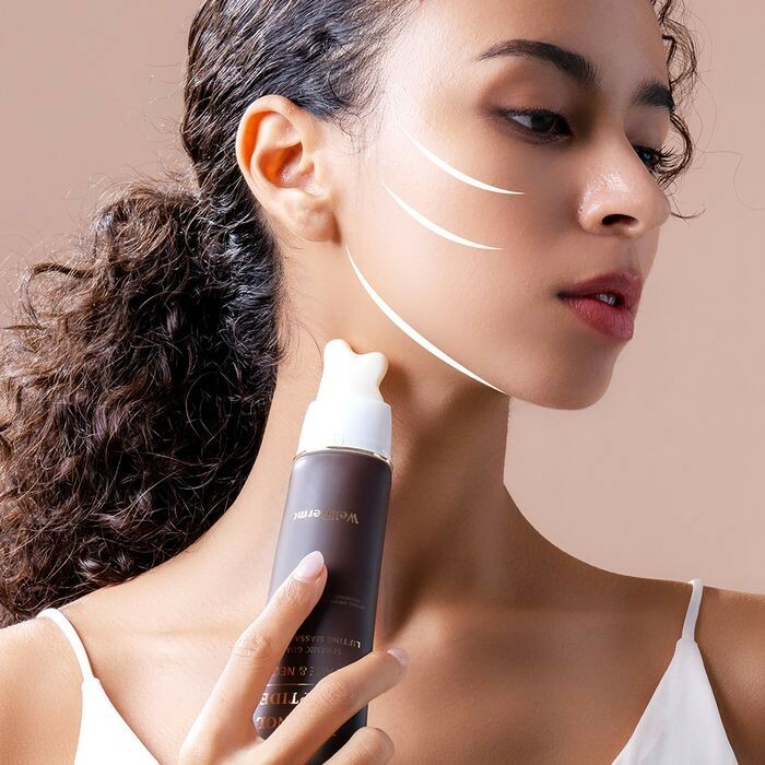 韓國院線產品 WELLDERMA 視黄醇多肽提拉 面部&頸 陶瓷刮痧按摩霜套裝 (安瓶+熱敷毛巾)