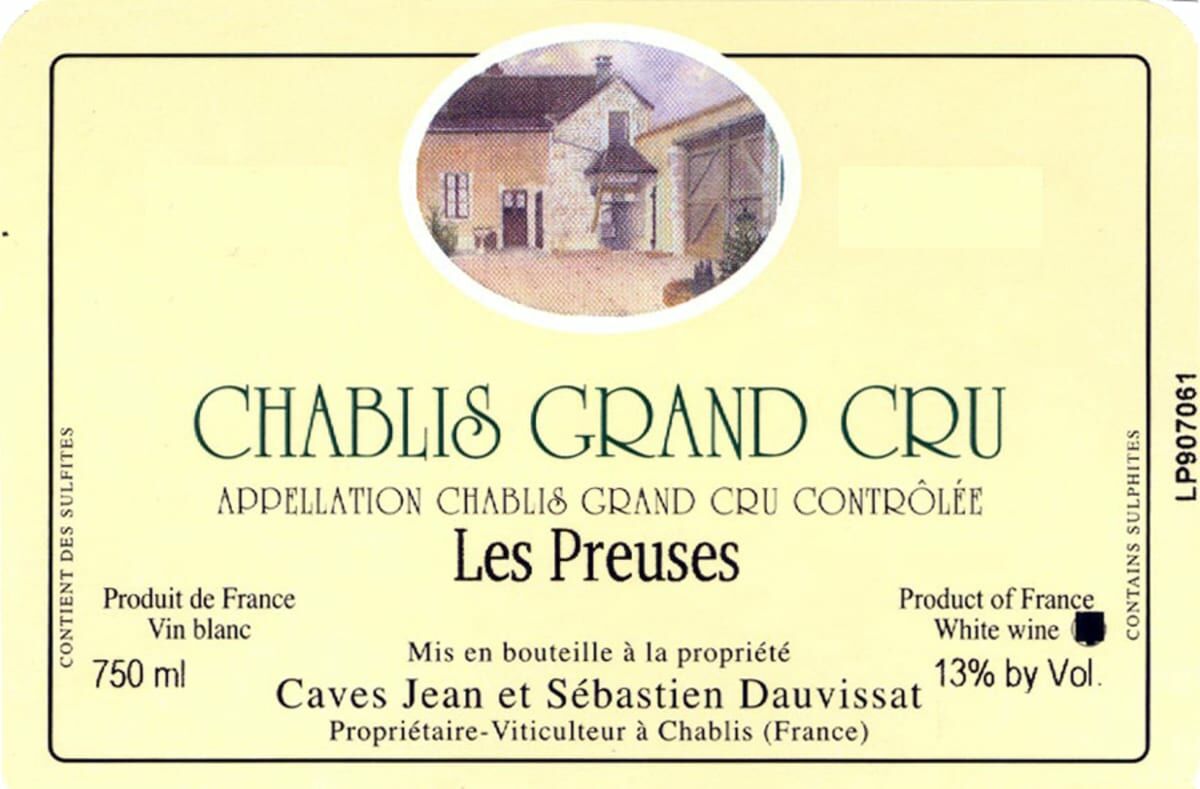 Jean Sebastien Dauvissat Chablis Les Preuses Grand Cru 2018 (BH93)