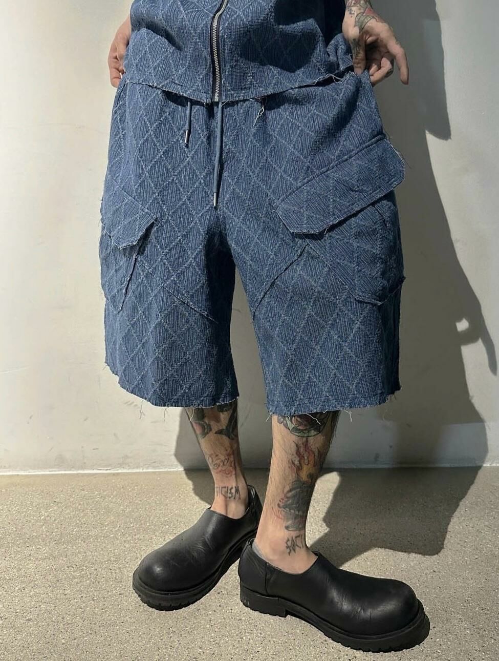 菱紋工裝短褲 Crunky_youth-039P