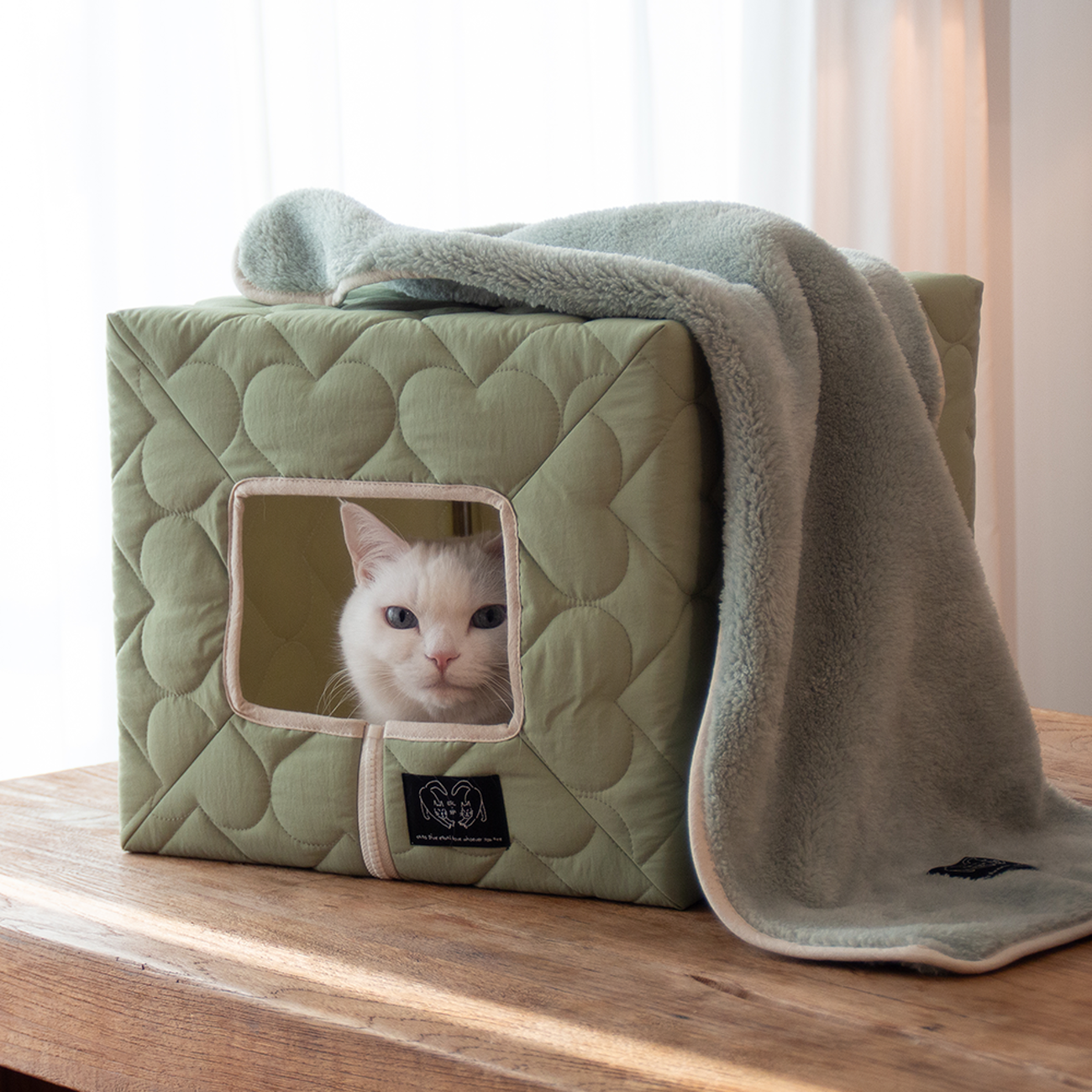 ggh ♥︎ EQL．嫩芽綠系列┃愛心格紋秘密方窩（含抓墊）