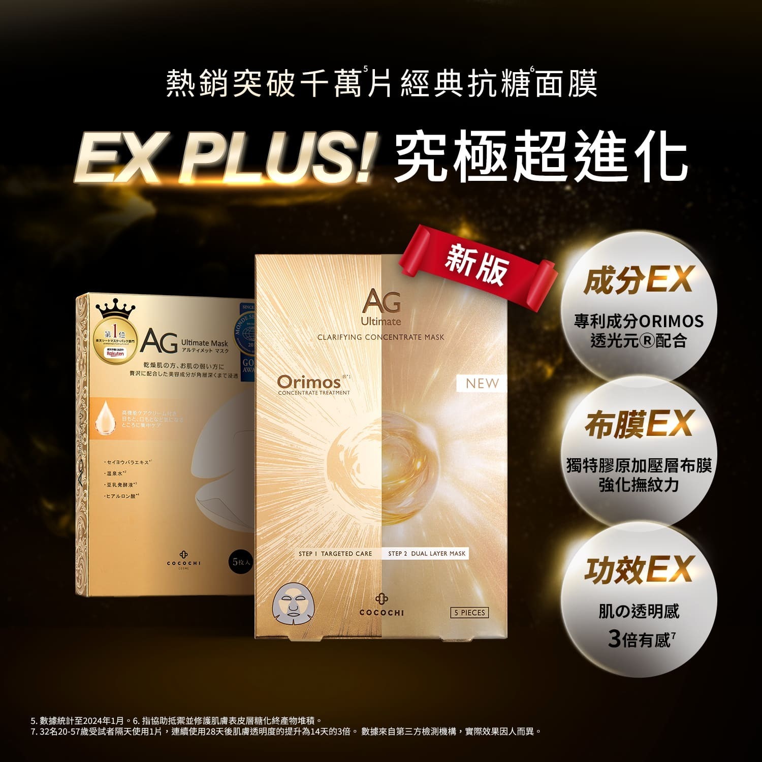 COCOCHI AG抗糖無痕壓力面膜EX (5片) (EXP:2027.04)