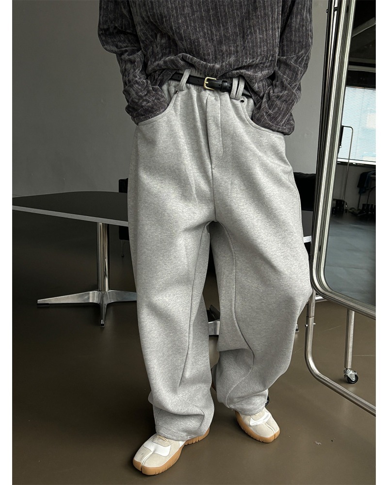 腰帶棉質休閒棉褲