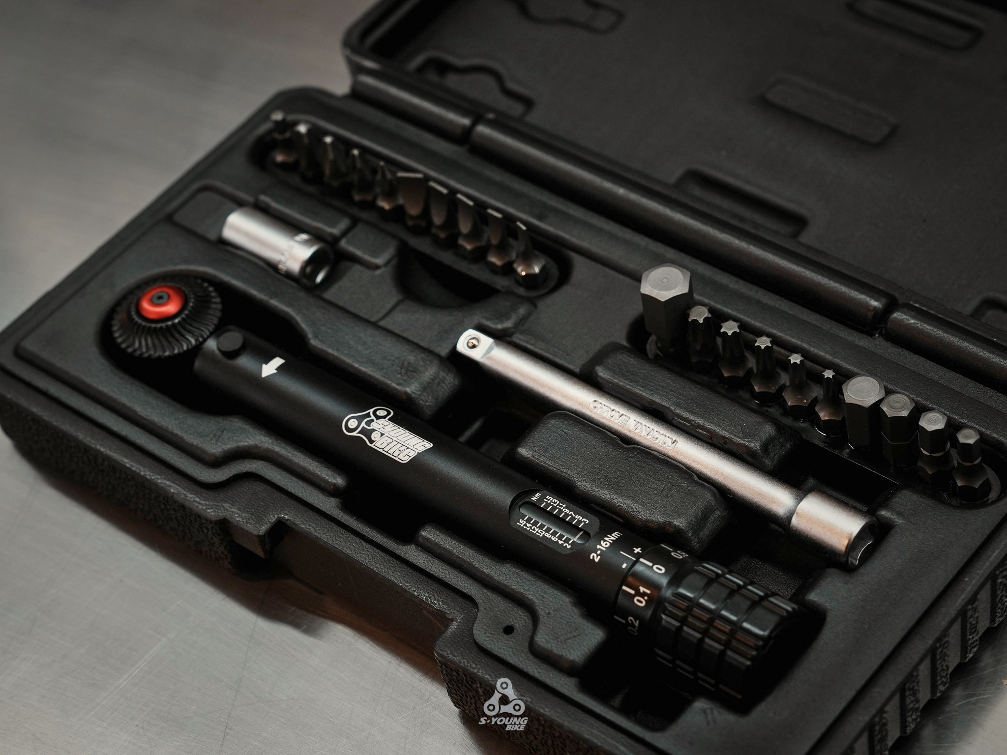 【Syoung】巡揚品牌專業迷你扭力扳手組 霧曜黑 / 2-16Nm