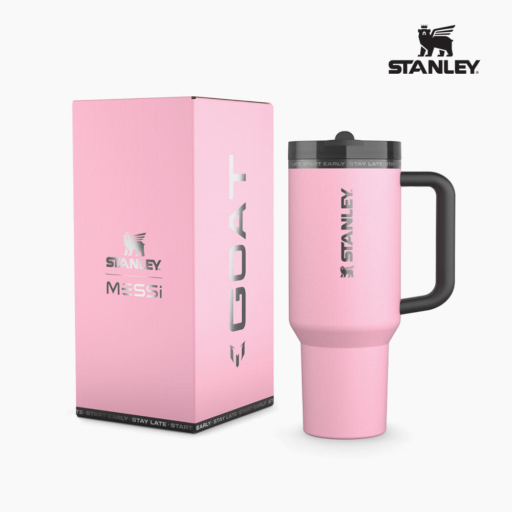 STANLEY x MESSI Quencher Pro Tour Flip Straw Tumbler 1.18L - MESH GOAT PINK