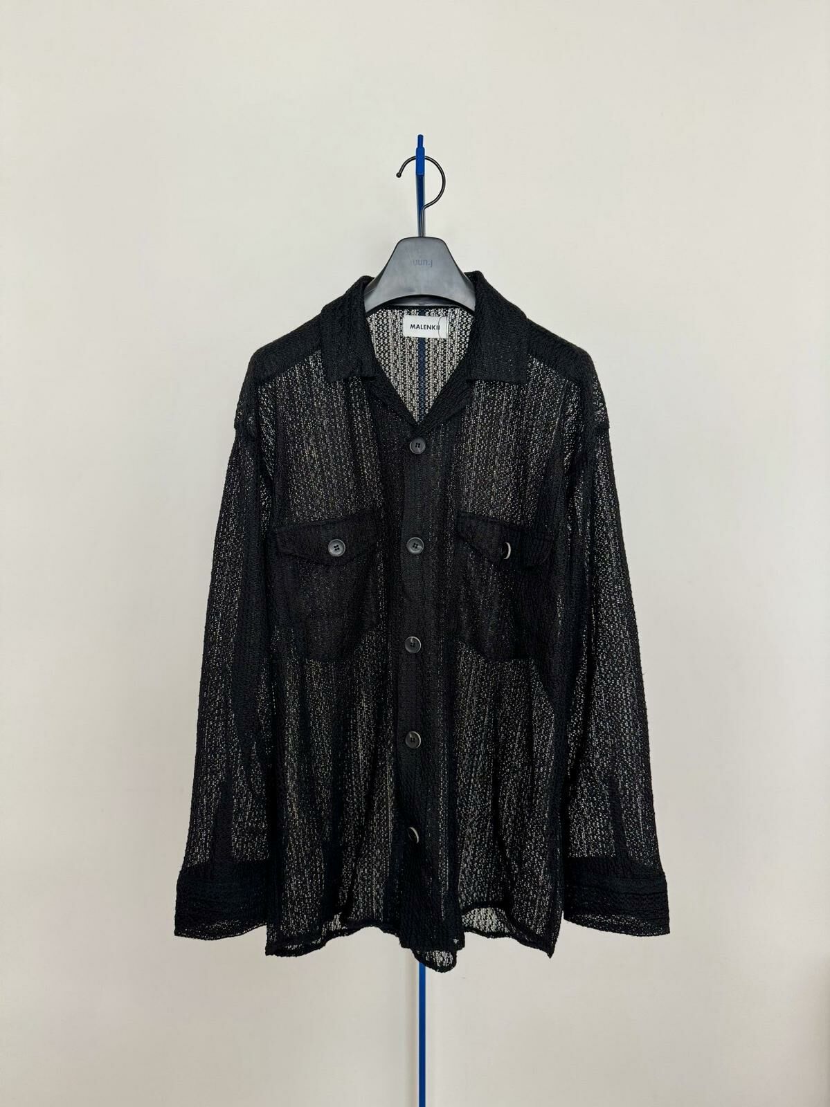 淨色網花紋長袖恤衫 MALENKII-138S