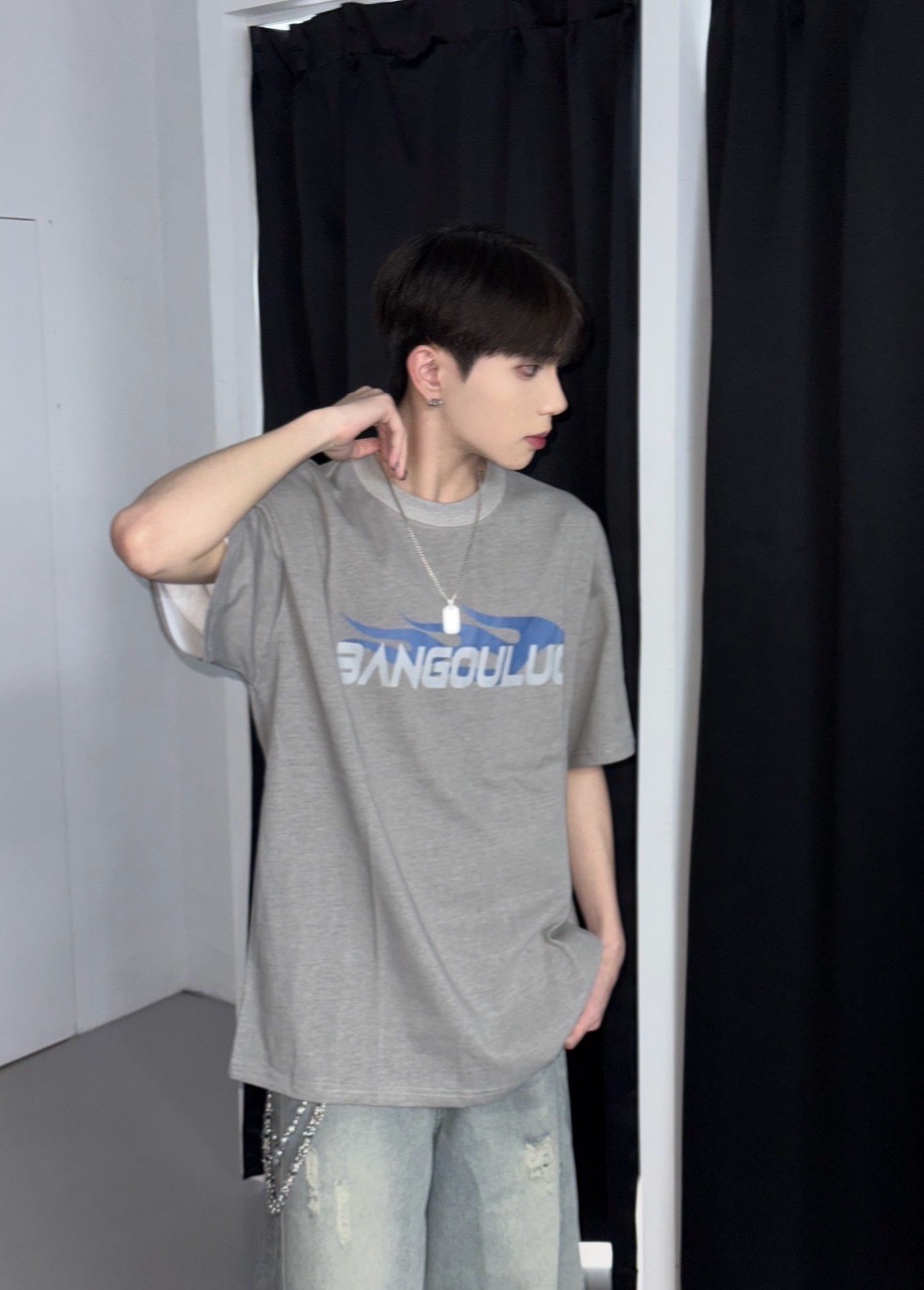 (GOAL) BANGOULUO 美式撞色系短tee 1038