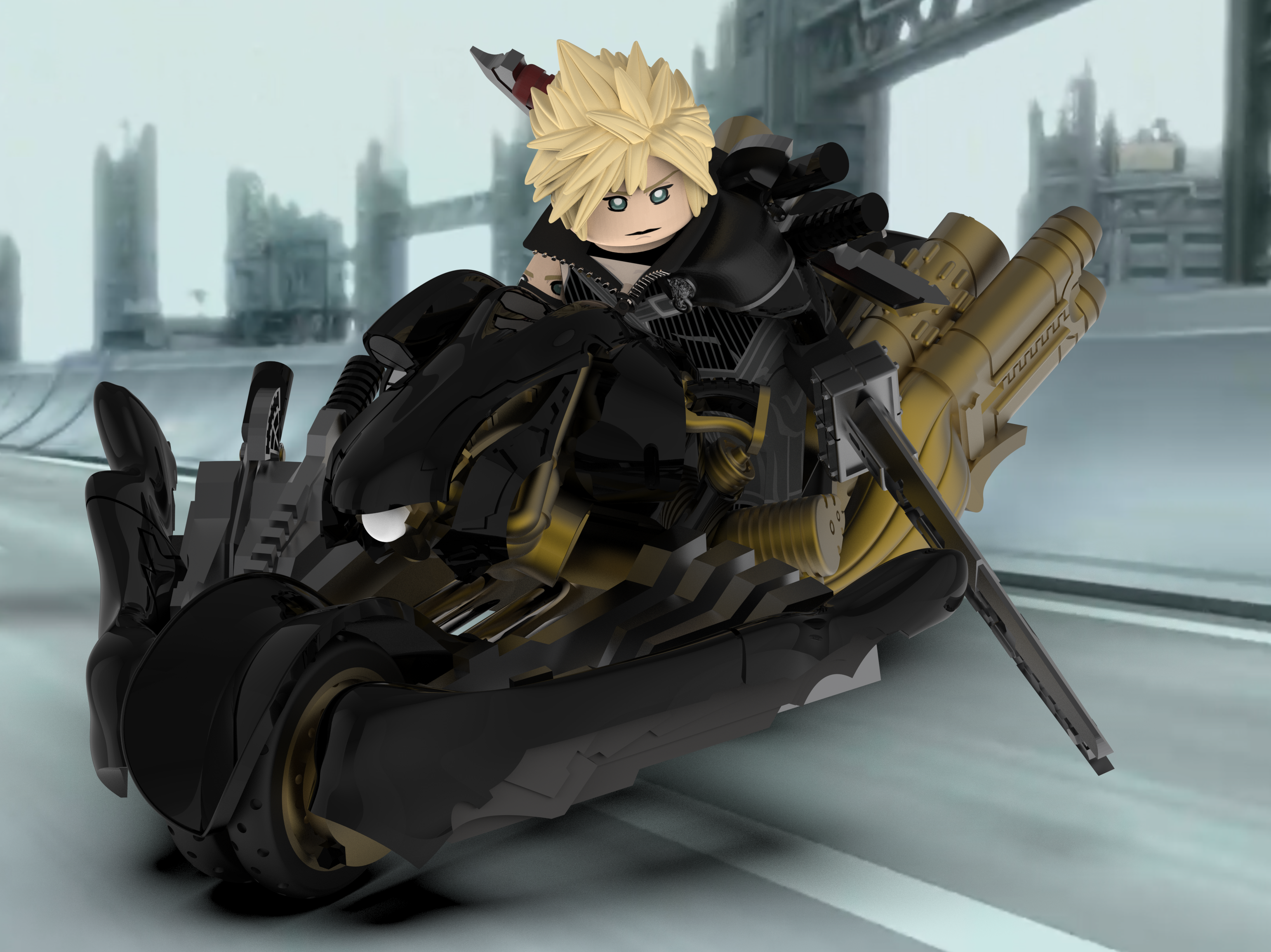 [Fok Brick] [Preorder] FF7 - Cloud Strife [PADprinted]