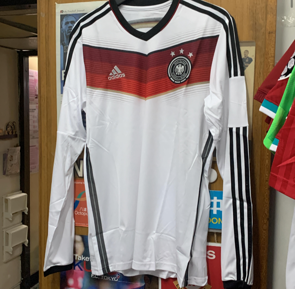 2014 Germany LS Home Shirt - 3 Stars