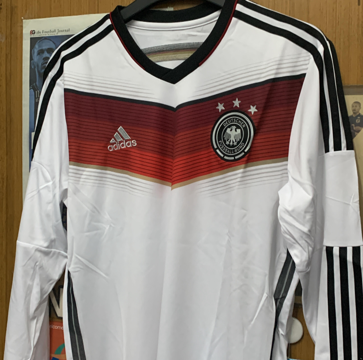 2014 Germany LS Home Shirt - 3 Stars